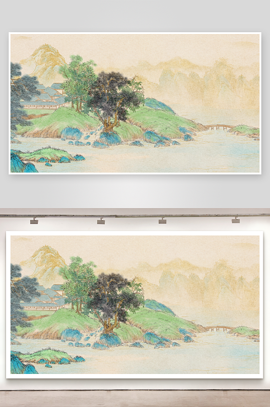 中式风景画装饰画-众图网
