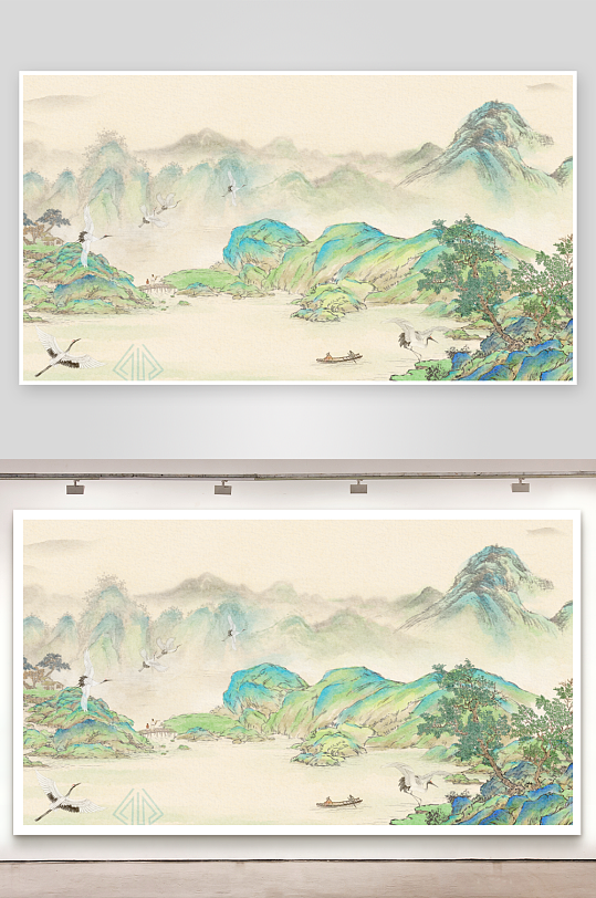 中式风景画装饰画-众图网
