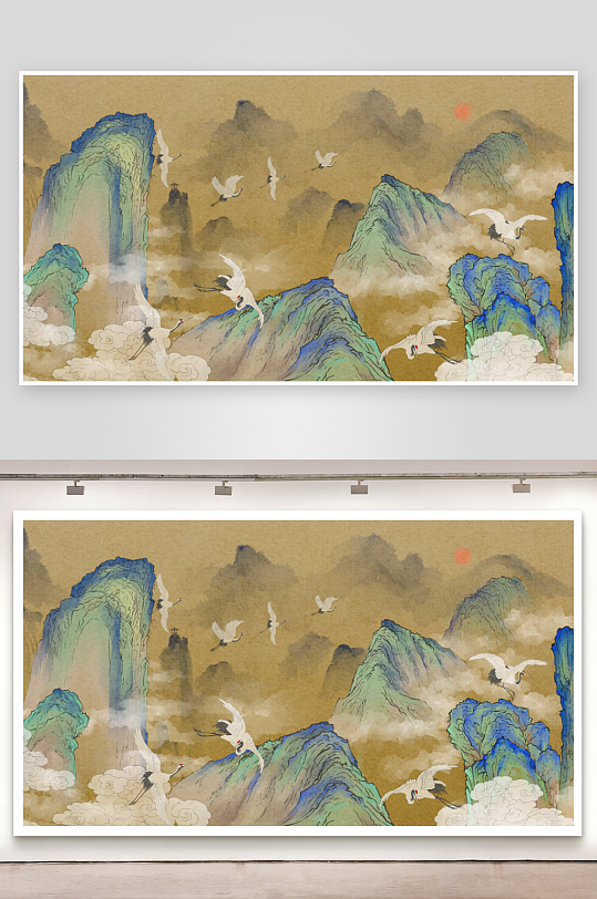 中式风景画装饰画-众图网