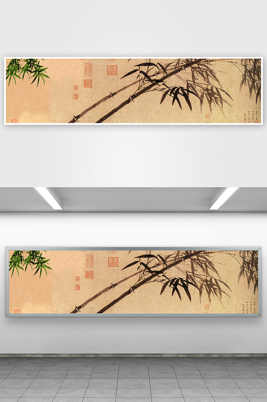 中式水墨风景画装饰画-众图网