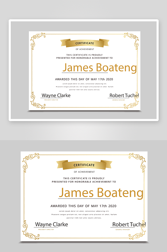 创意矢量证书模板-众图网