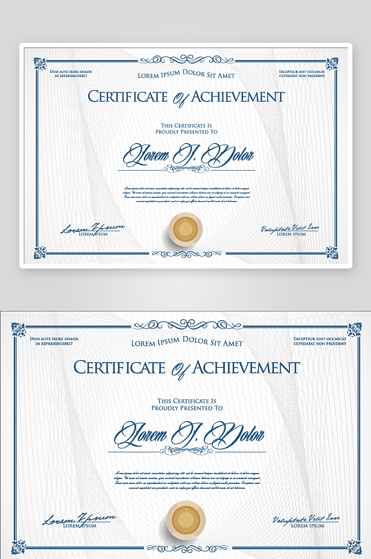 创意矢量证书模板-众图网