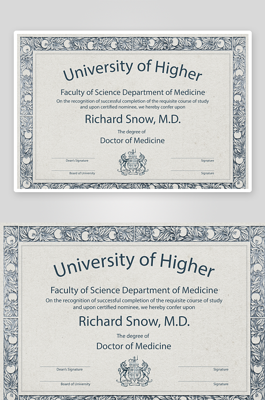 创意矢量证书模板-众图网