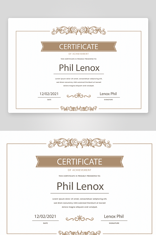 创意矢量证书模板-众图网