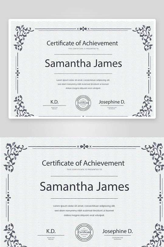 创意矢量证书模板-众图网