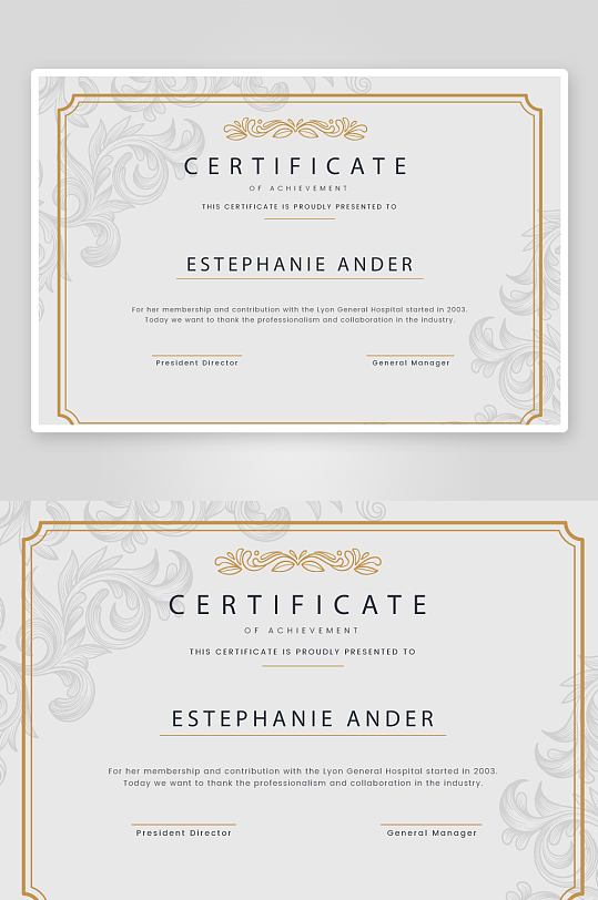 创意矢量证书模板-众图网