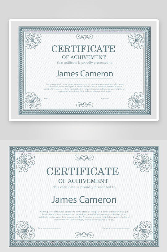 创意矢量证书模板-众图网