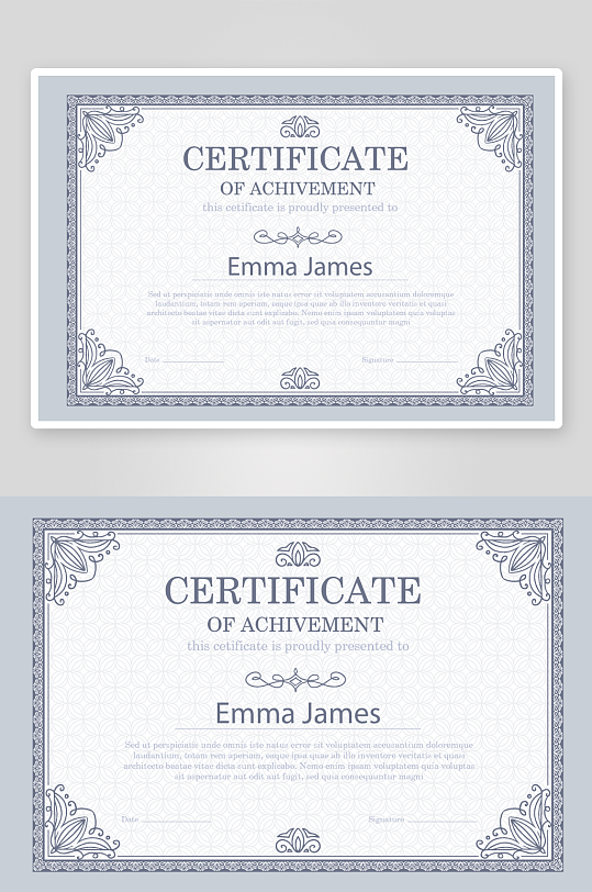 创意矢量证书模板-众图网