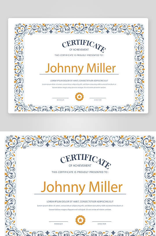 创意矢量证书模板-众图网
