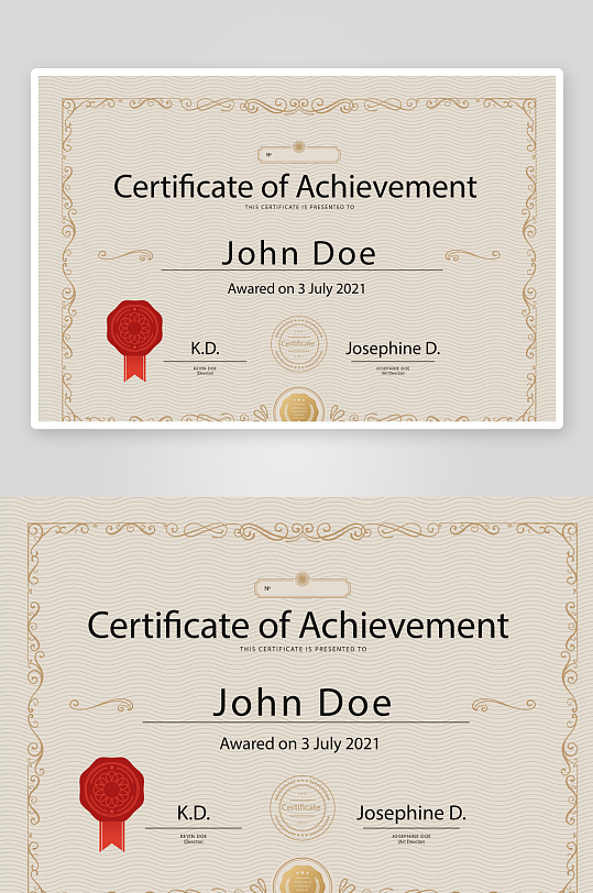 创意矢量证书模板-众图网