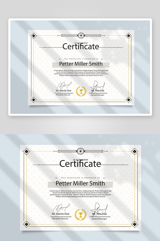创意矢量证书模板-众图网