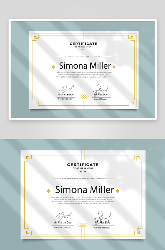 创意矢量证书模板-众图网
