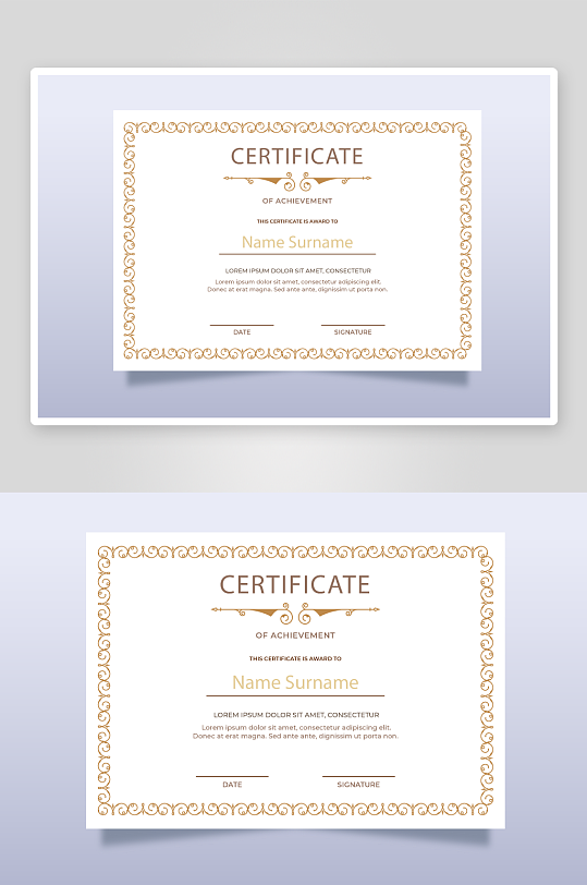 创意矢量证书模板-众图网