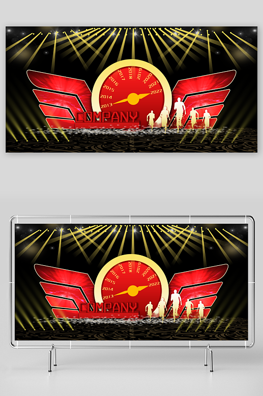 创意大气舞台效果美陈设计-众图网