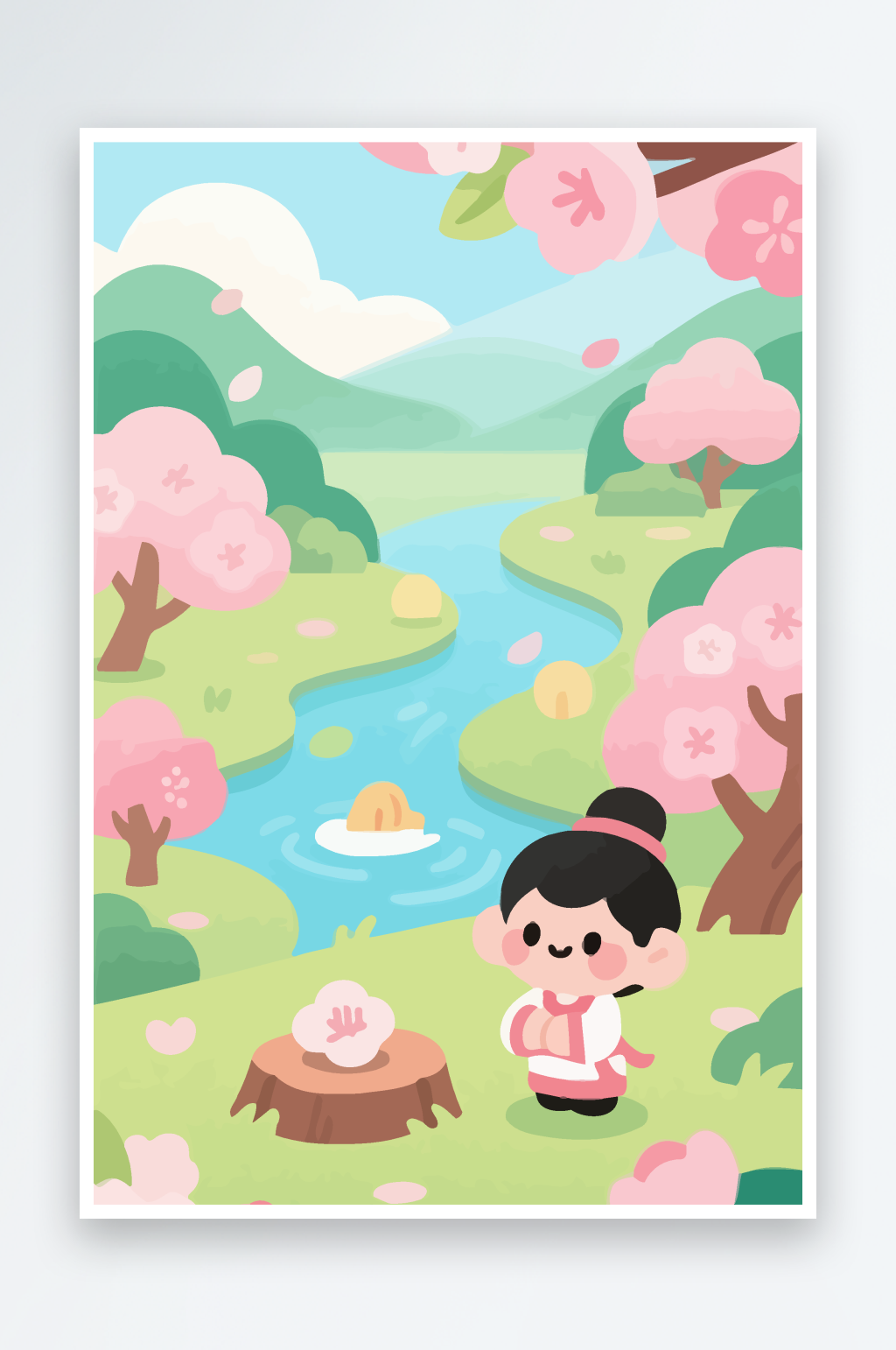 丹霞地貌插画图形头像矢量元素素材
