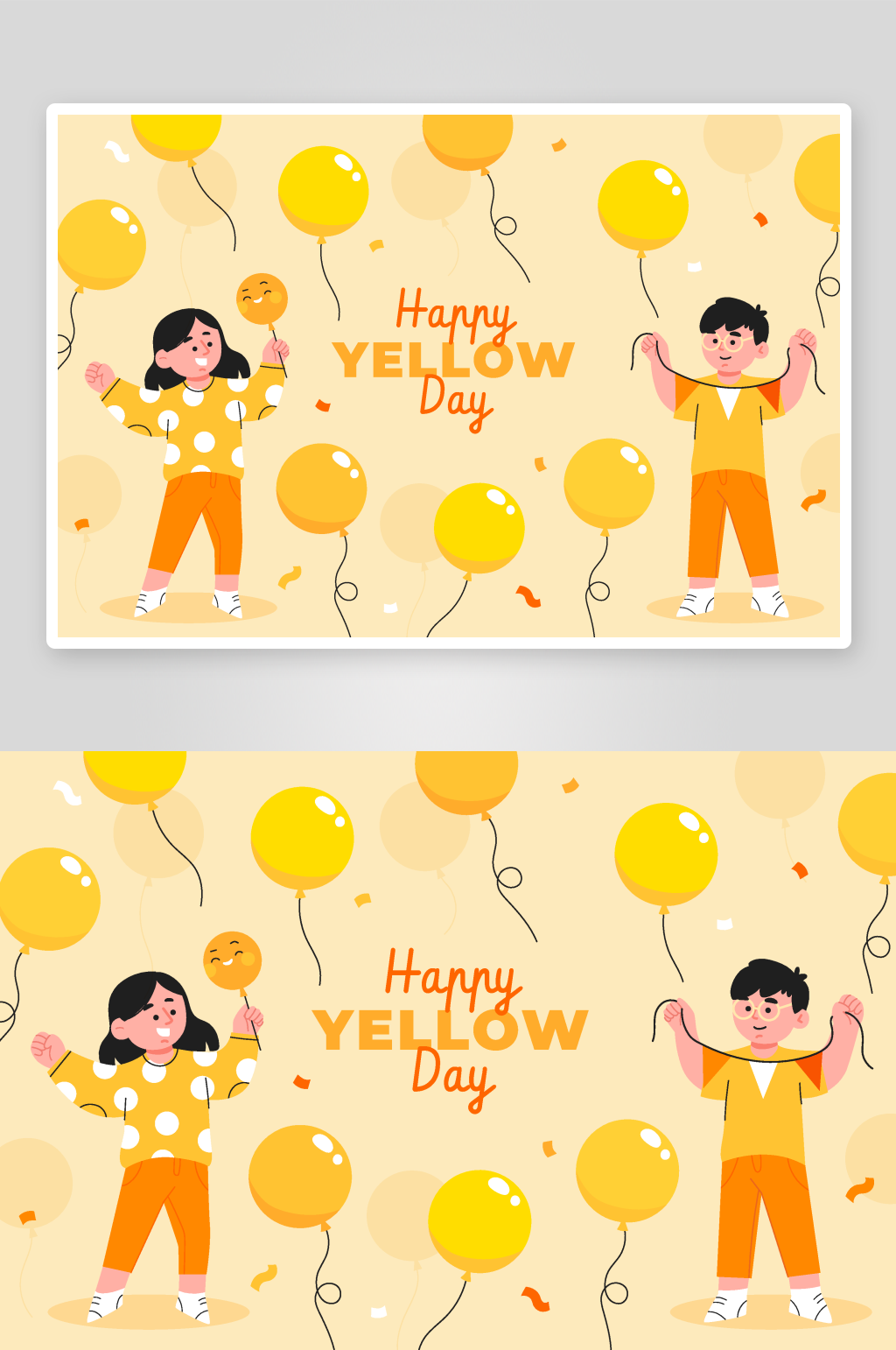 手绘卡通可爱六一国际儿童节小孩矢量插画素材