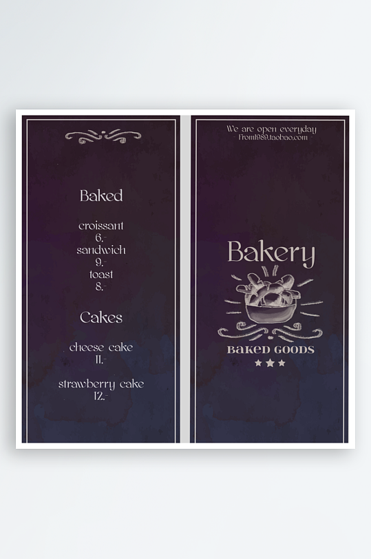 点餐单模板设计图-众图网