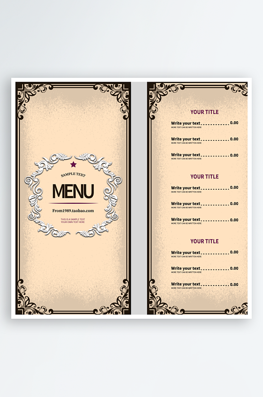 点餐单模板设计图-众图网