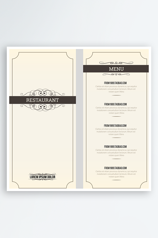 点餐单模板设计图-众图网