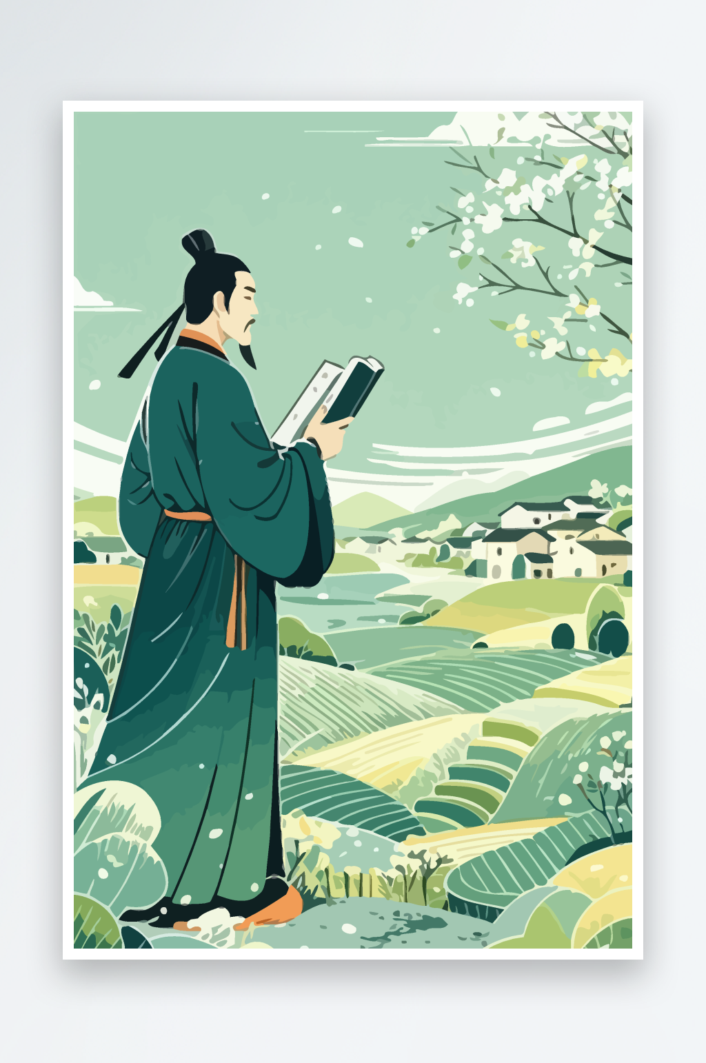 卡通书生素材_卡通书生模板_卡通书生设计图片免费下载-众图网