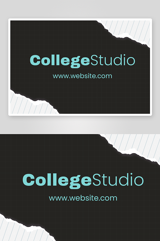 现代简约抽象卡片名片PSD设计素材-众图网