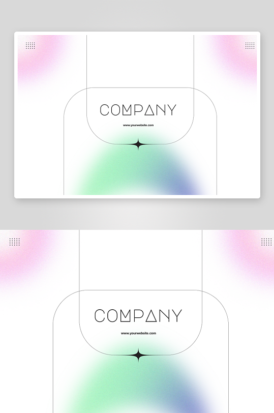 现代简约抽象卡片名片PSD设计素材-众图网