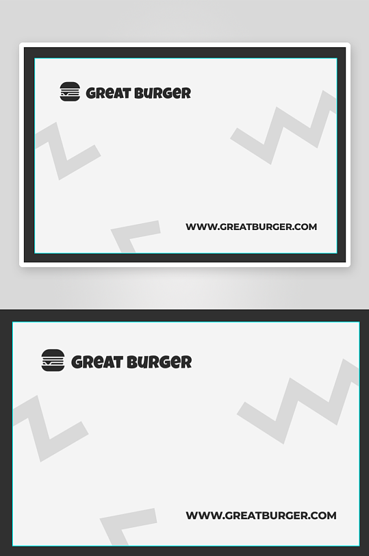 现代简约抽象卡片名片PSD设计素材-众图网