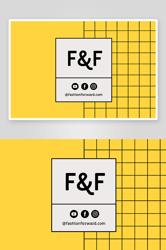 现代简约抽象卡片名片PSD设计素材-众图网