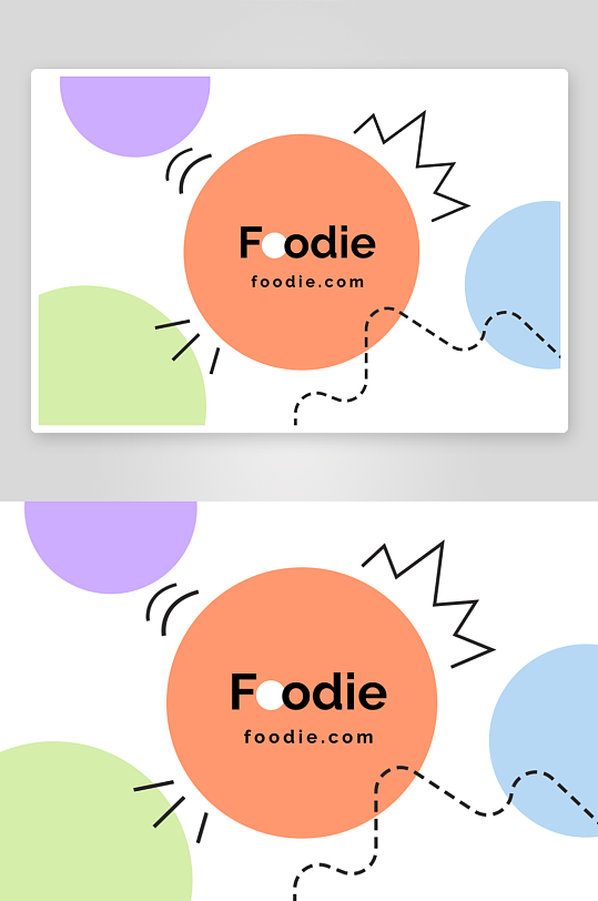 简约现代抽象卡片名片PSD设计素材-众图网