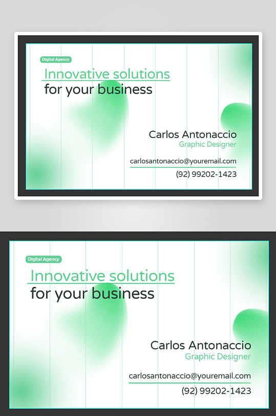 简约现代抽象卡片名片PSD设计素材-众图网