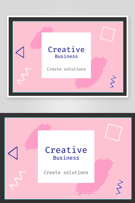 简约现代抽象卡片名片PSD设计素材-众图网