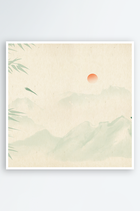 水墨风景画装饰画-众图网