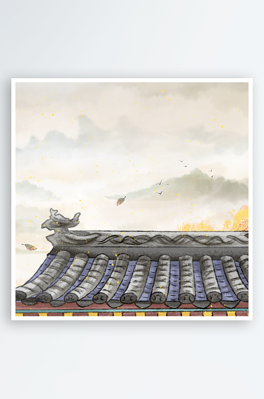 水墨风景画装饰画-众图网