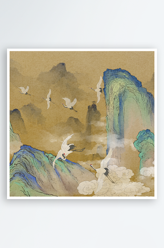 水墨风景画装饰画-众图网