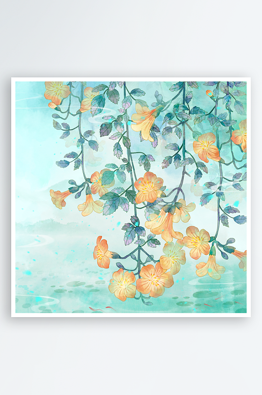 水墨风景画中式装饰画挂画-众图网