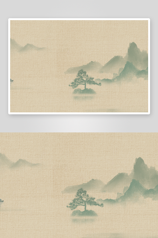水墨风景画中式装饰画挂画-众图网