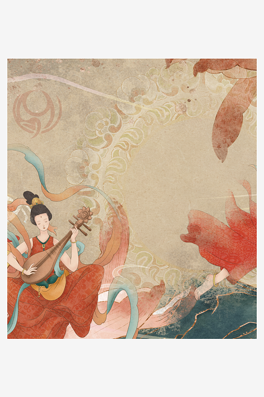 水墨风景画中式装饰画-众图网