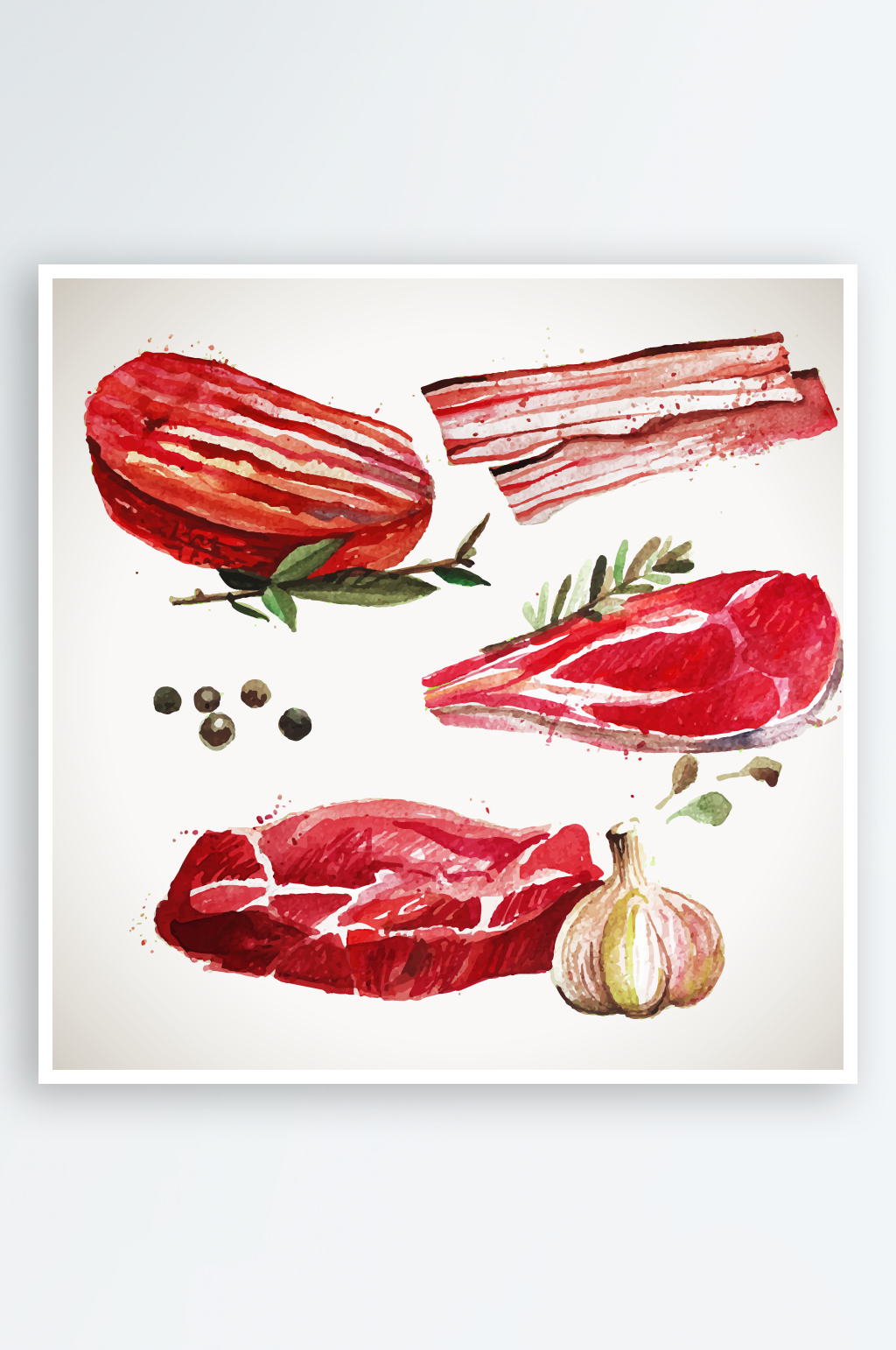 肉食肉类创意设计矢量素材素材