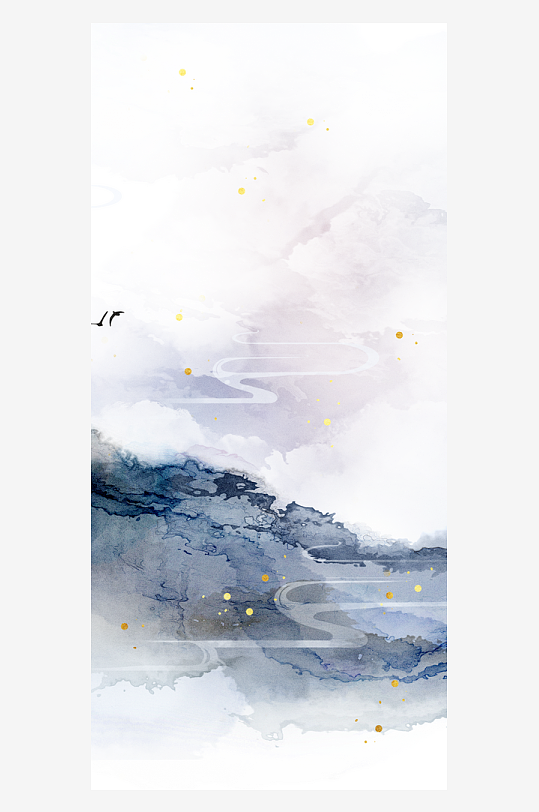 水墨风景画装饰画-众图网