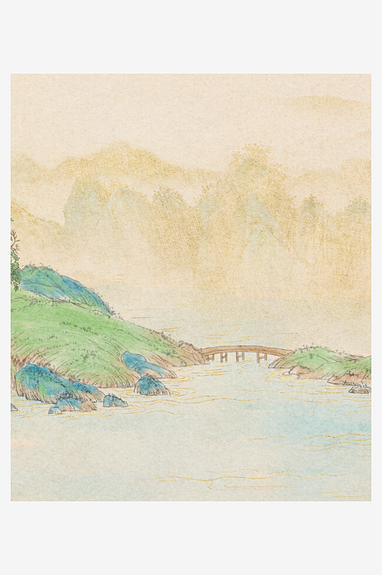 水墨风景画装饰画-众图网