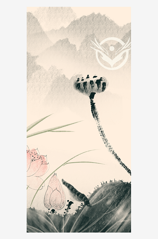 水墨风景画装饰画-众图网