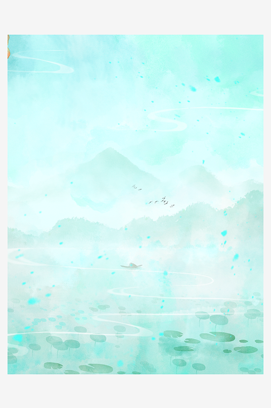 水墨风景画装饰画-众图网