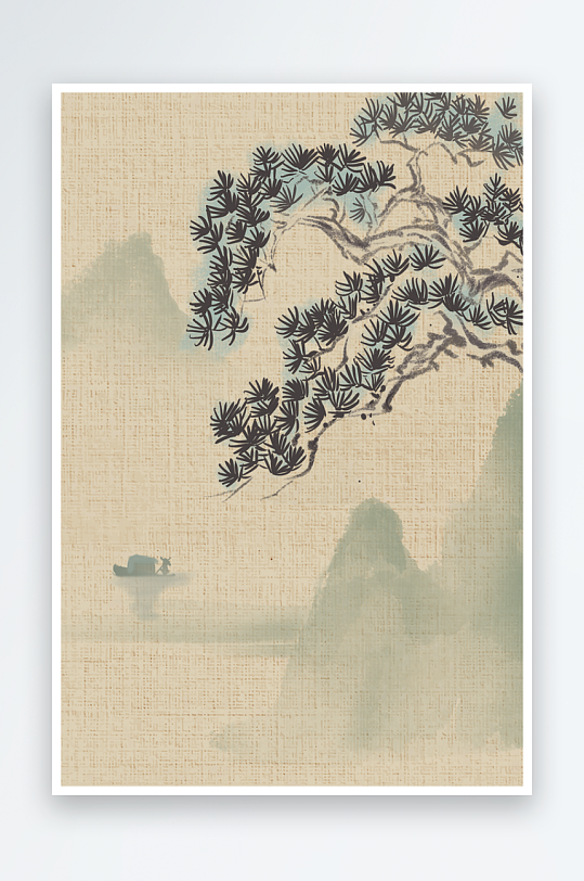 水墨风景画装饰画图片素材-众图网