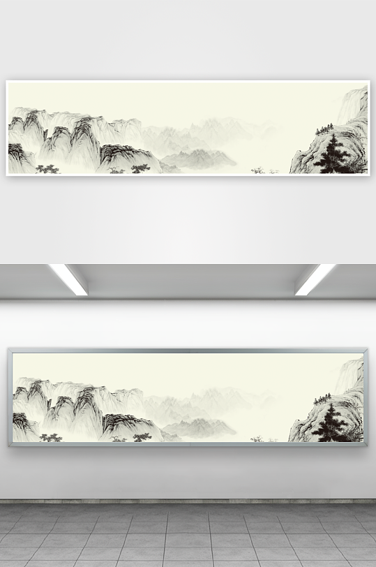 水墨风景画装饰画图片素材-众图网
