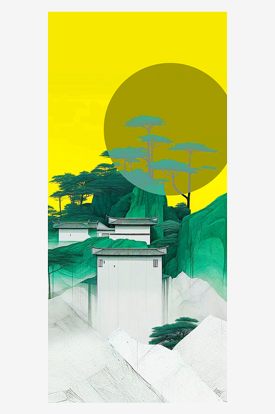 中式海報(bào)背景素材
