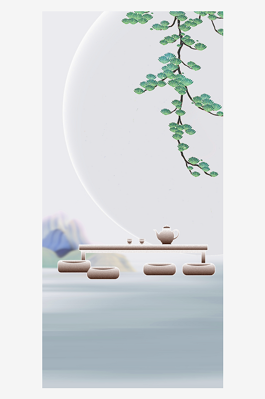 中式海報(bào)背景素材