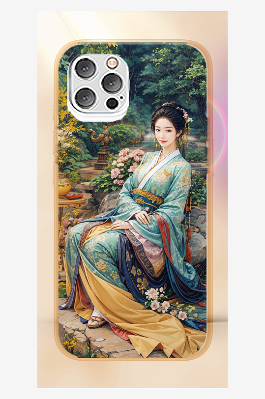 美麗古風(fēng)人物手機(jī)殼設(shè)計(jì)