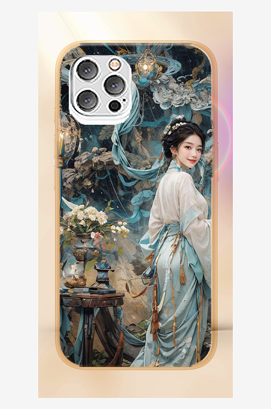 美麗古風(fēng)人物手機(jī)殼設(shè)計(jì)