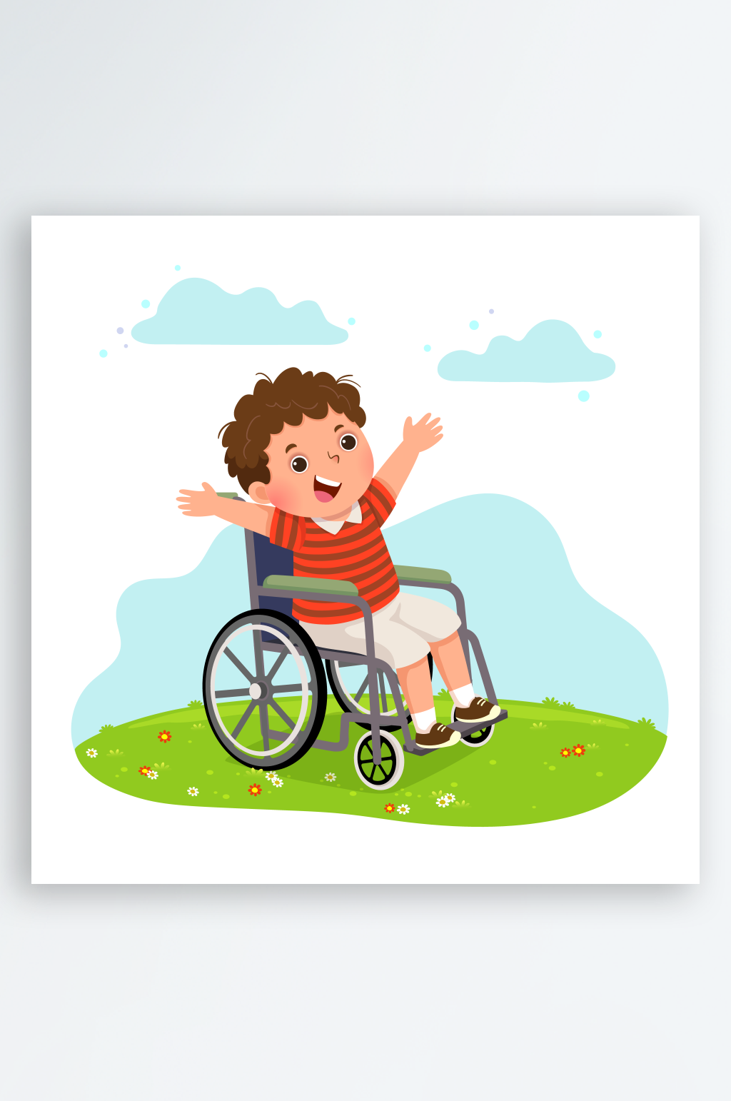 幼儿园卡通幼儿矢量人物插画素材
