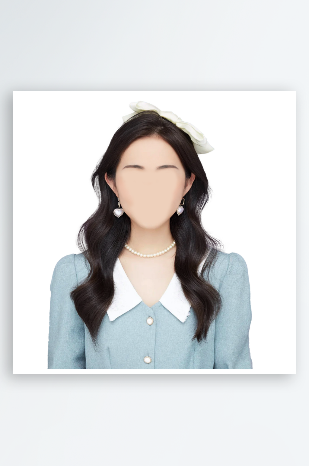 女士證件照正裝素材模板素材